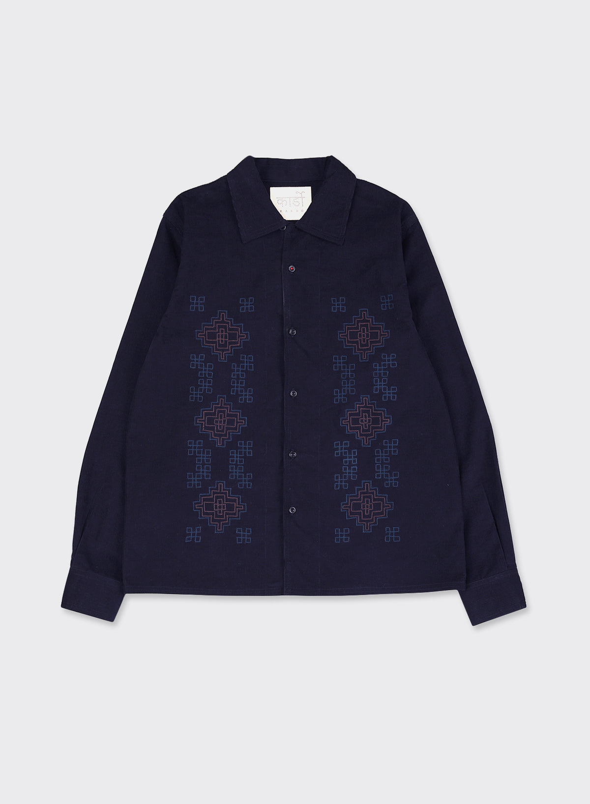 Kardo - Chintan Long-Sleeve Shirt in Navy Corduroy