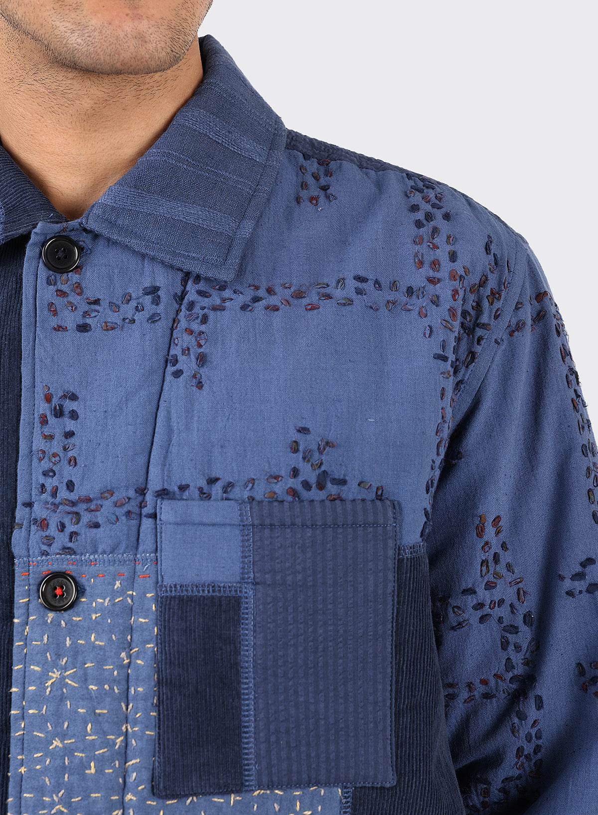 Kardo - Bodhi Jacket in Indigo Patchwork
