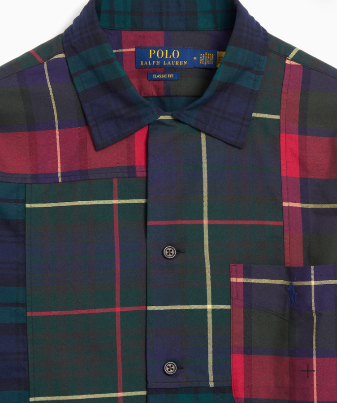 Polo Ralph Lauren - Classic Oxford Andy Camp Shirt in Tartan Patchwork