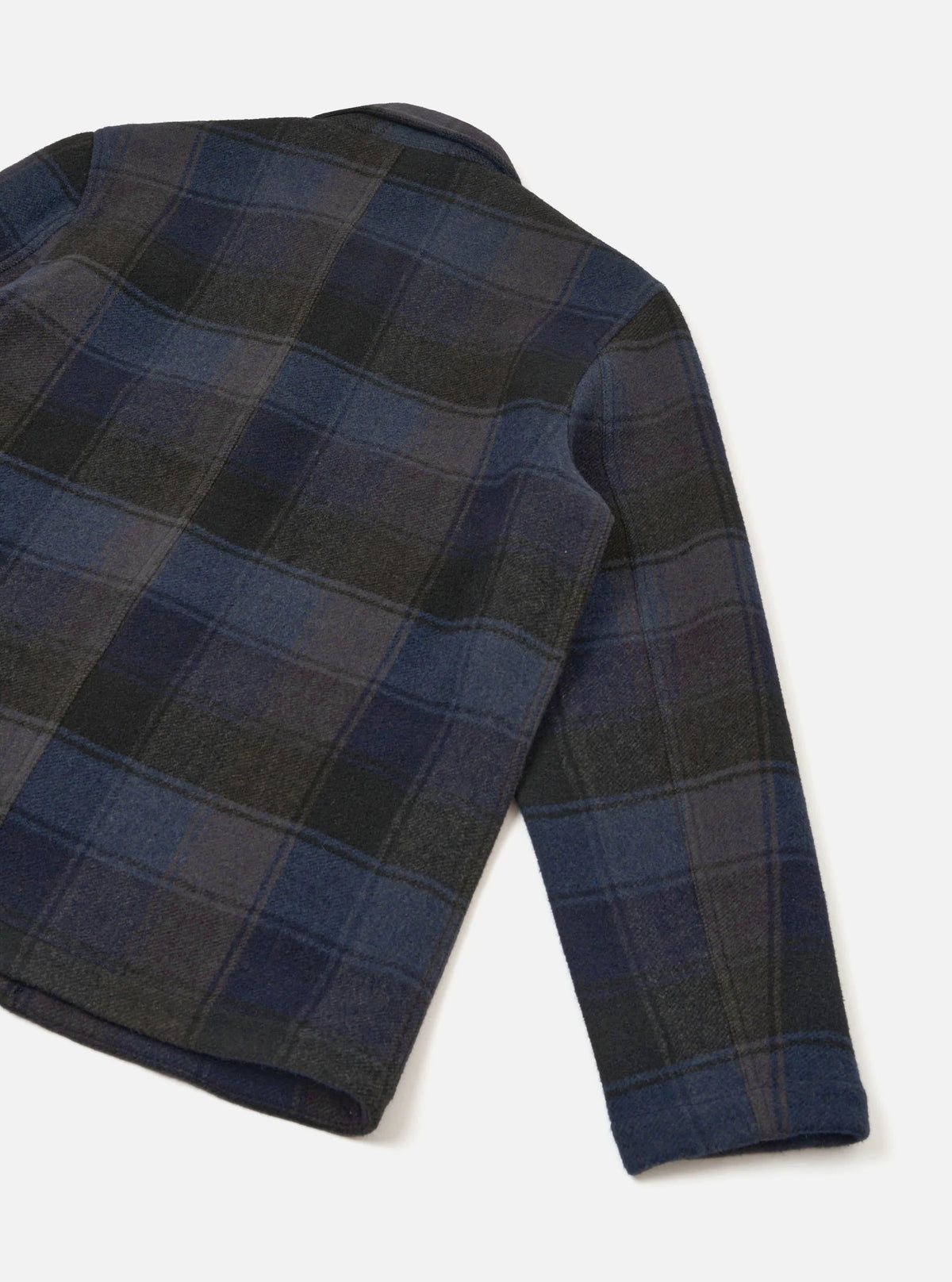 Universal Works - OG Bakers Chore Berlin Wool Jacket in Navy/Brown