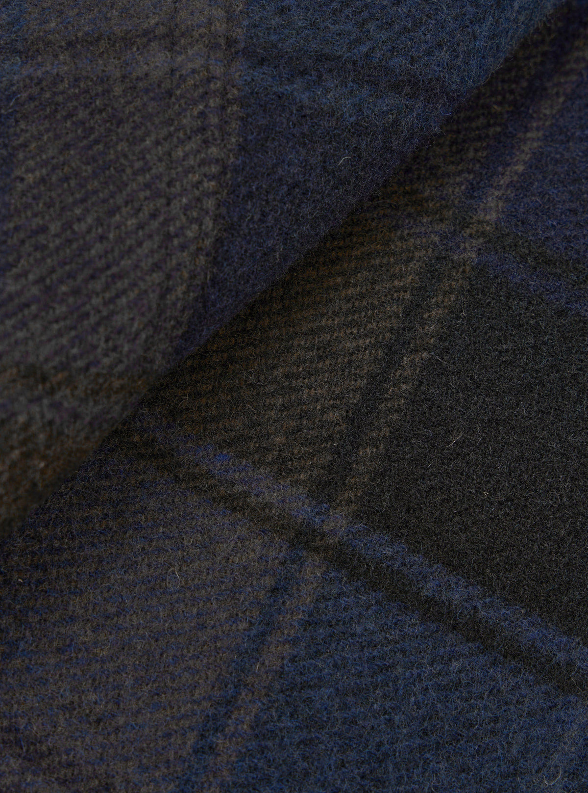 Universal Works - OG Bakers Chore Berlin Wool Jacket in Navy/Brown