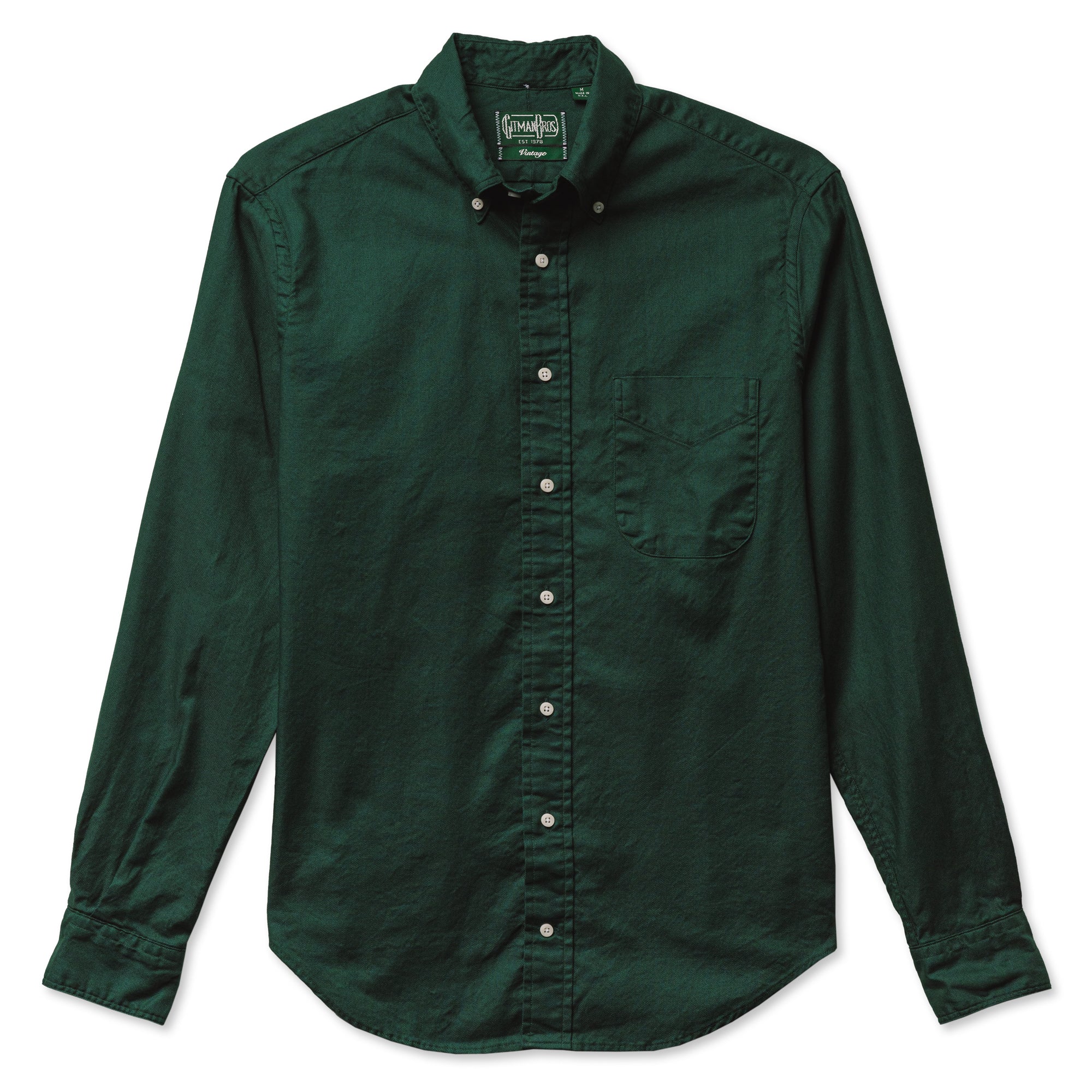 Gitman Vintage- Cotton Green Hopsack