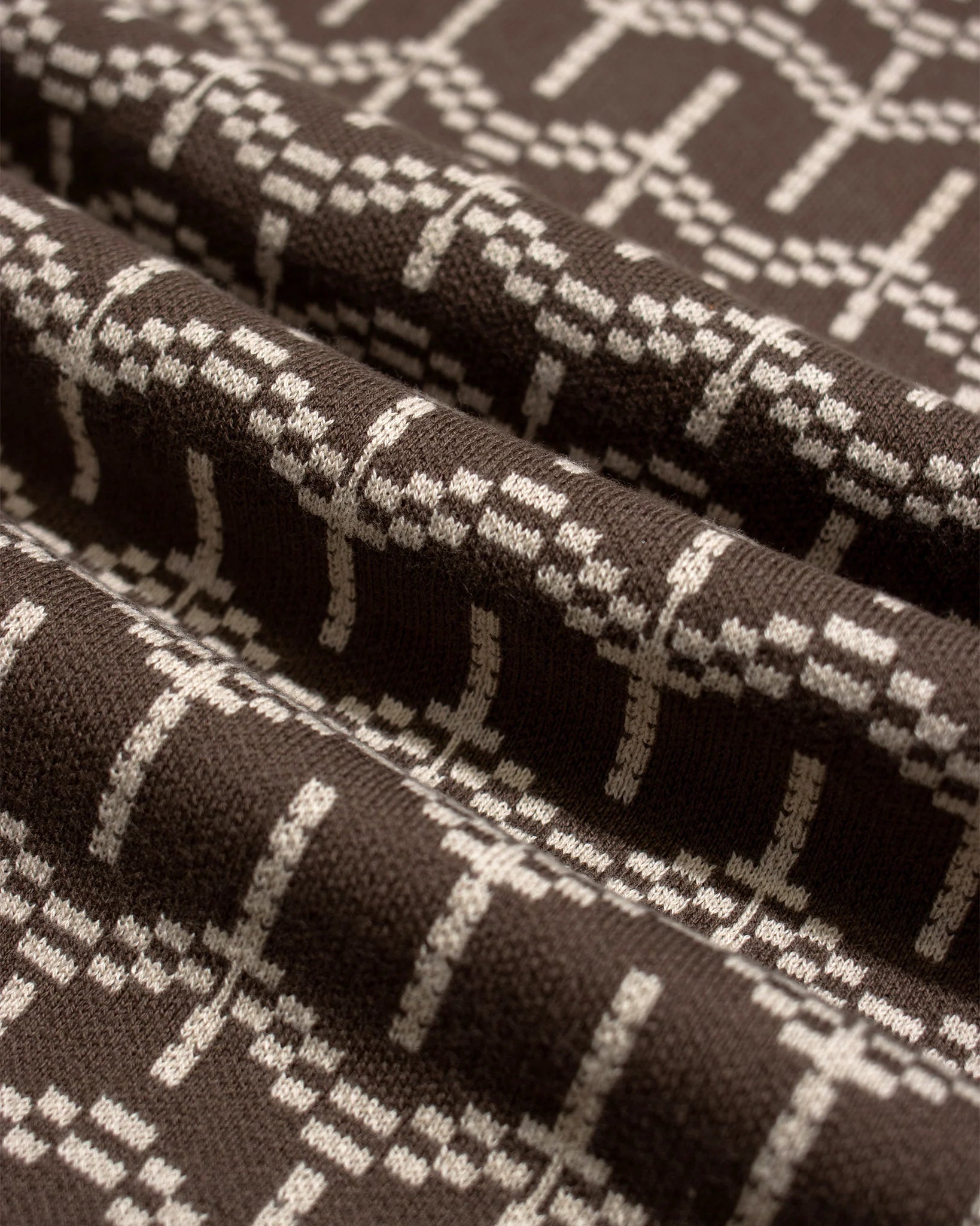 Far Afield- Zigger Cardigan in Palm Tree Dark Brown