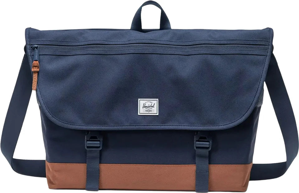 Herschel - Cove Messenger in Navy/Saddle Brown
