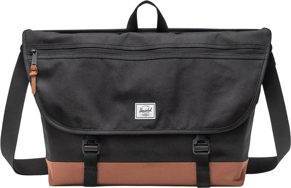Herschel - Cove Messenger in Black/Saddle Brown