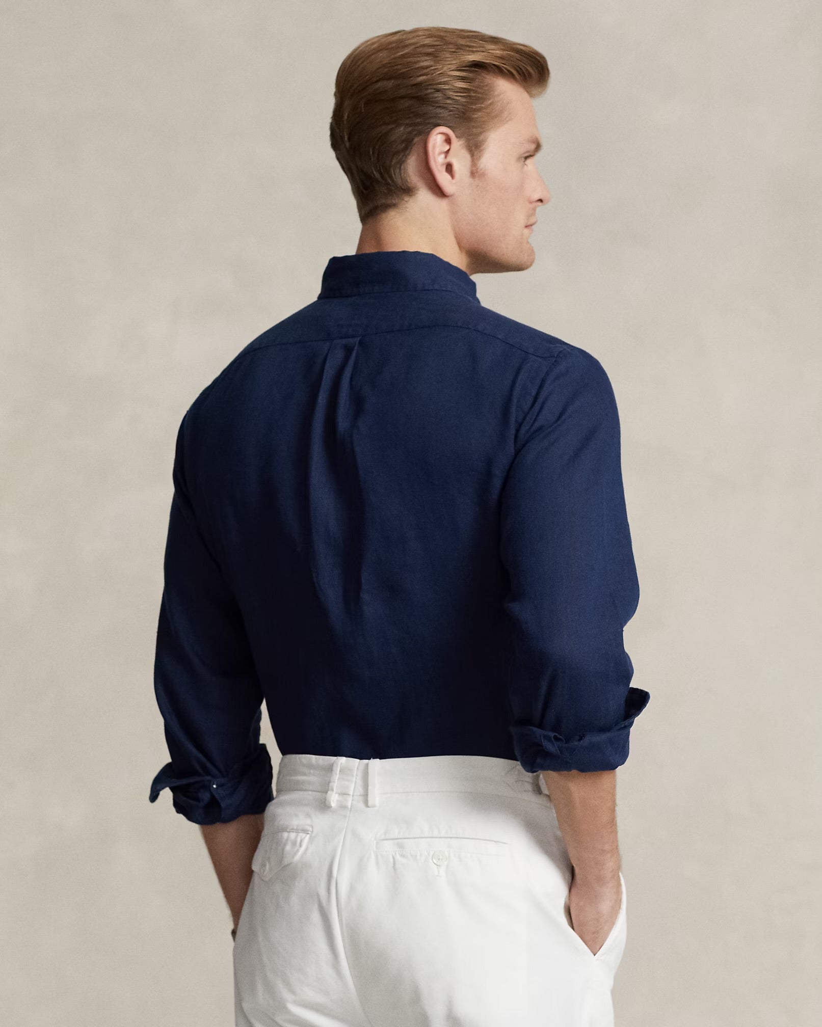Polo Ralph Lauren - Lightweight Linen Sport Shirt in Navy Classic Fit