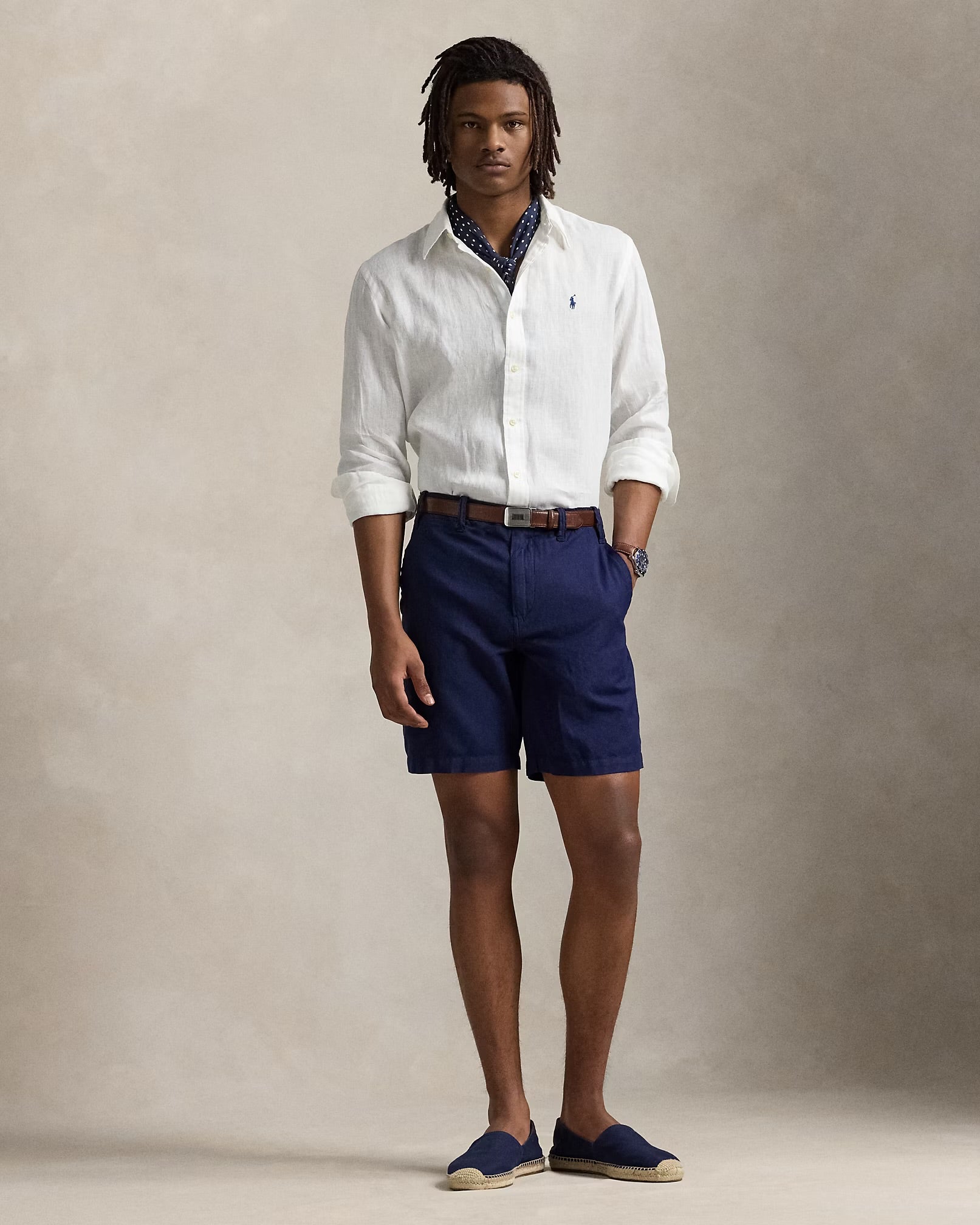 Polo Ralph Lauren - Lightweight Linen Sport Shirt in White Classic Fit