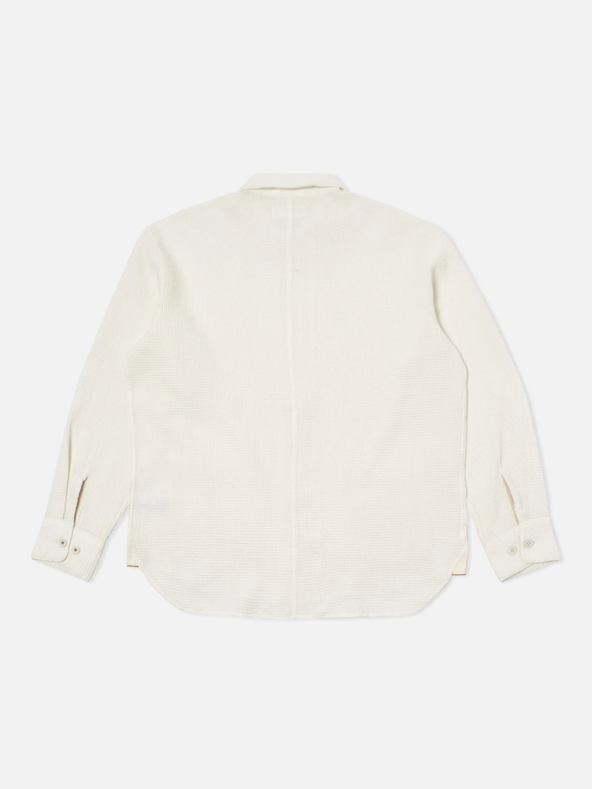 Universal Works - Travail Overshirt in Ecru Japanese Waffle