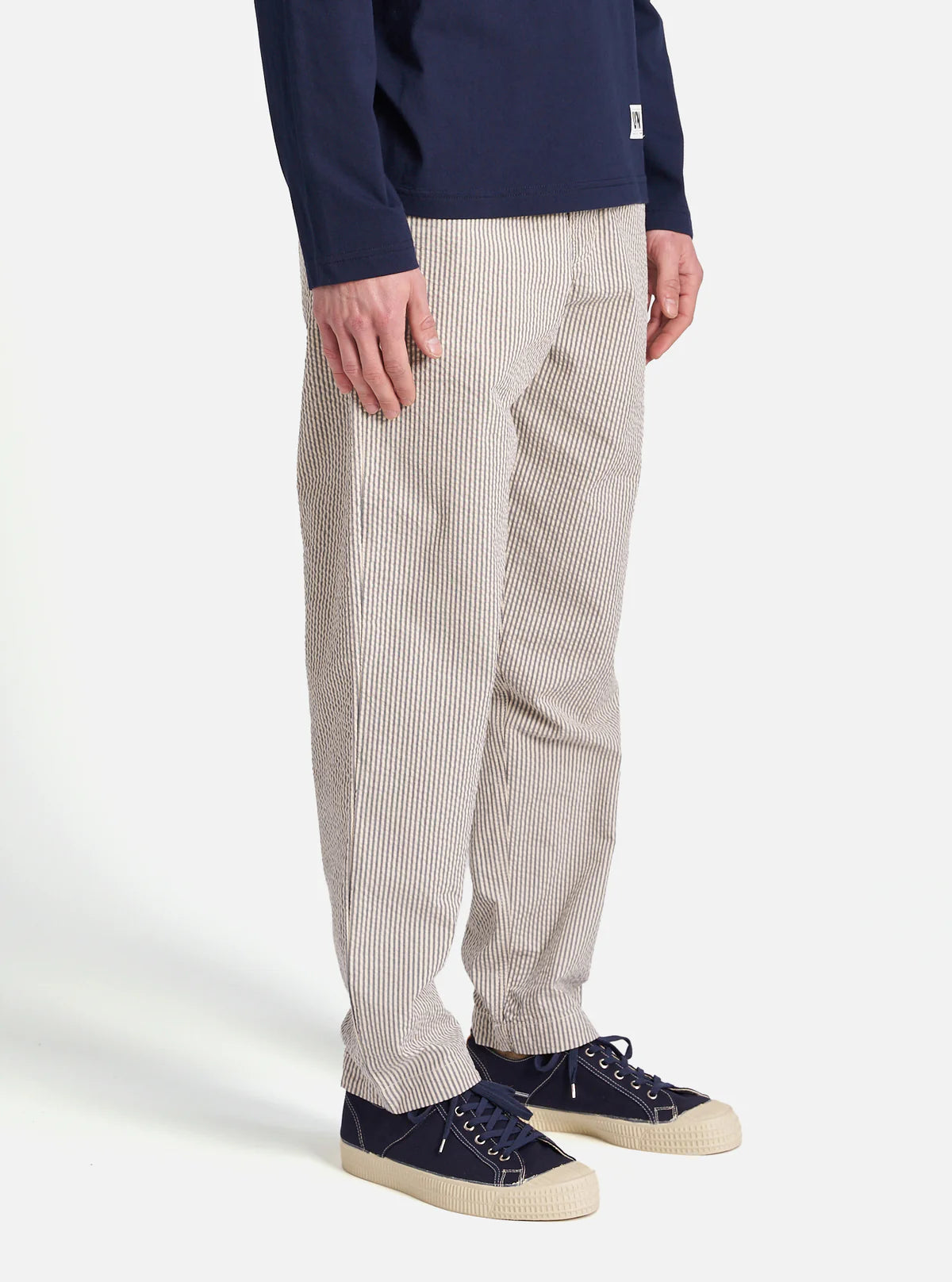Universal Works - Military Chino in Grey Derby Stripe