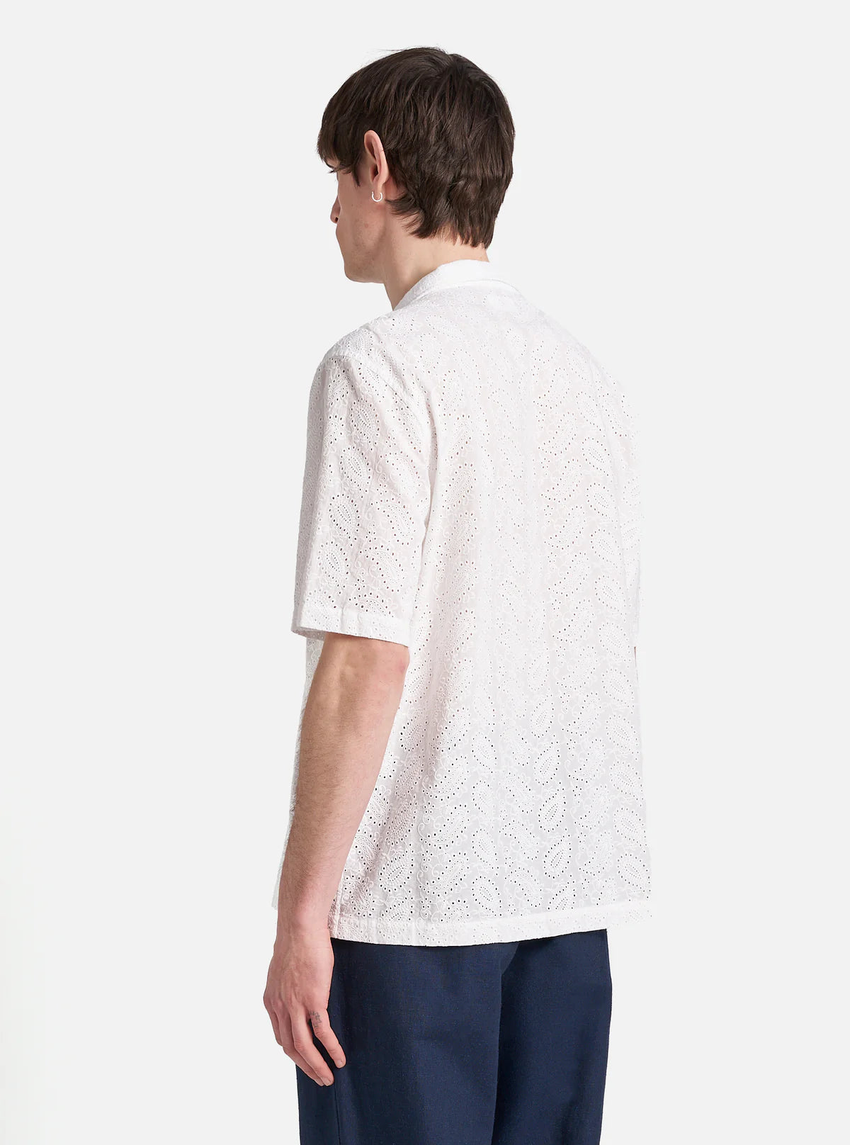 Universal Works - Road Shirt in White Hacoba