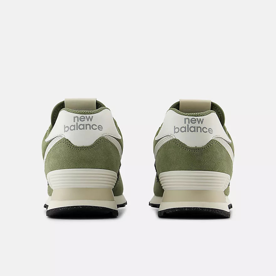 New Balance - 574 in Dark Olivine with Sea Salt