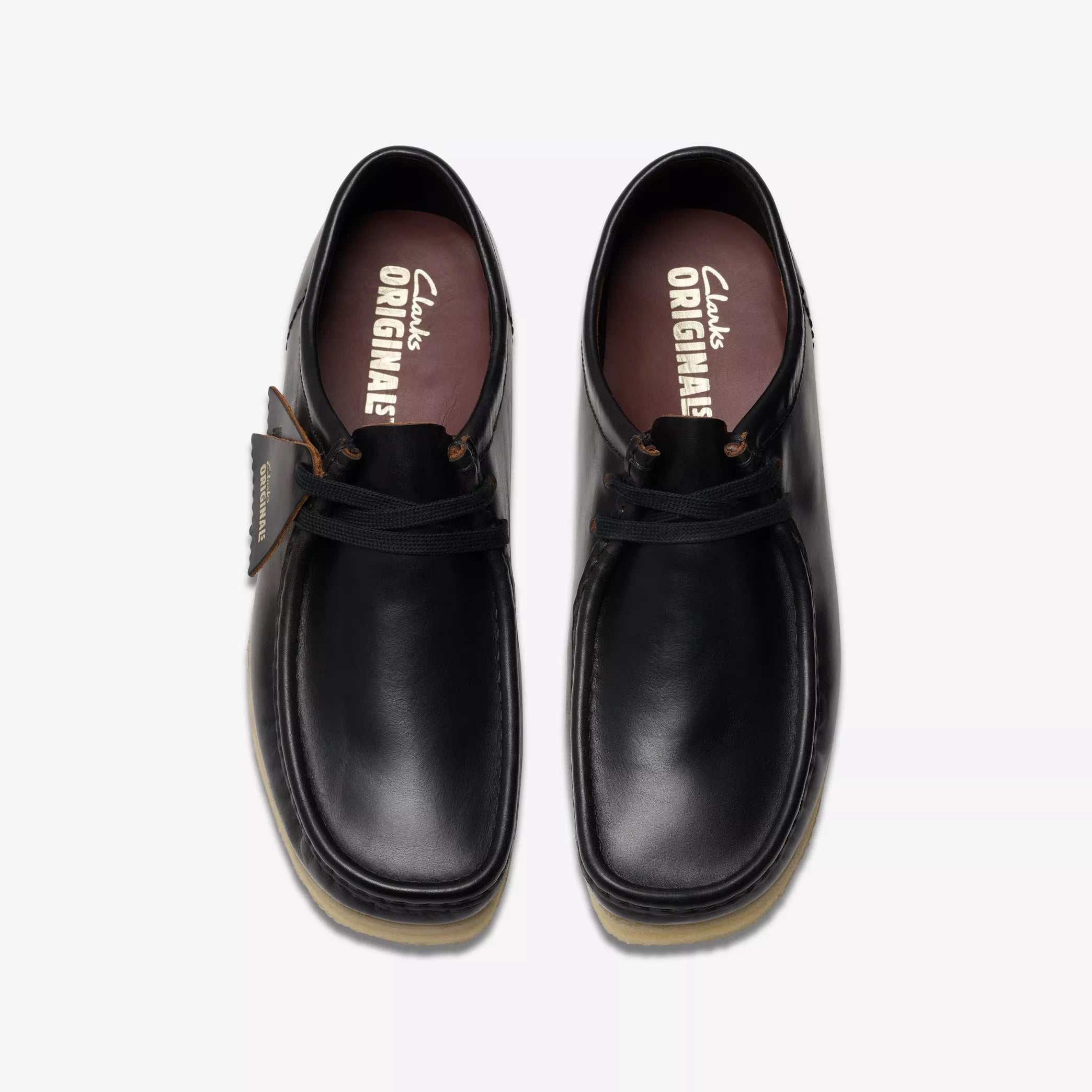 Clarks - Wallabee in Black Smoth Leather