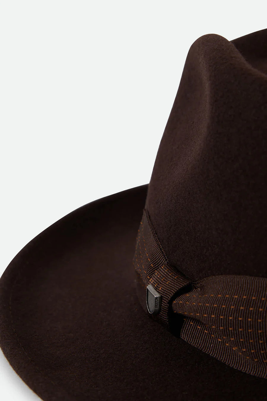 Brixton - Swindle Convertabrim Fedora in Dar Brown and Chocolate