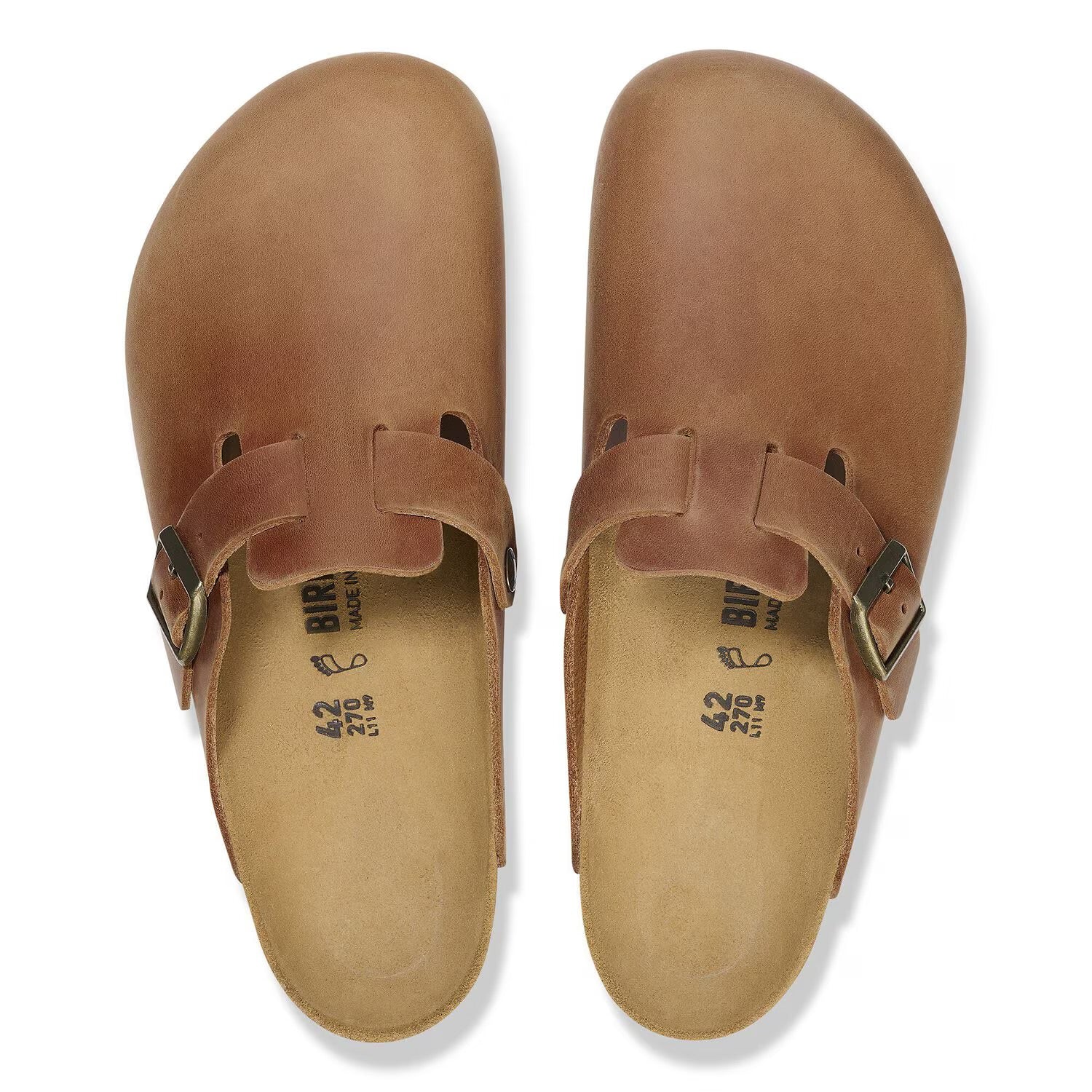 Birkenstock- Boston Oiled Leather Cognac