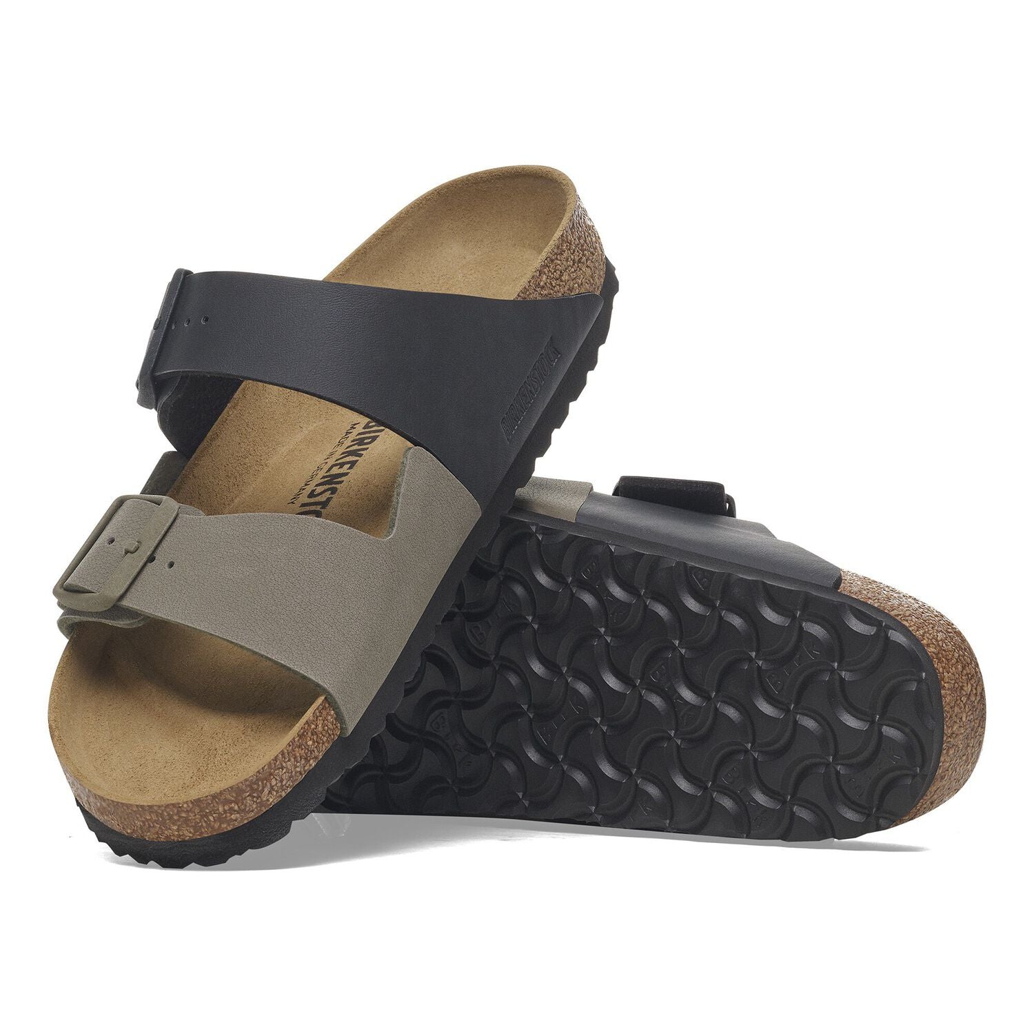 Birkenstock - Arizona Split Birko-Flor in Black and Stone