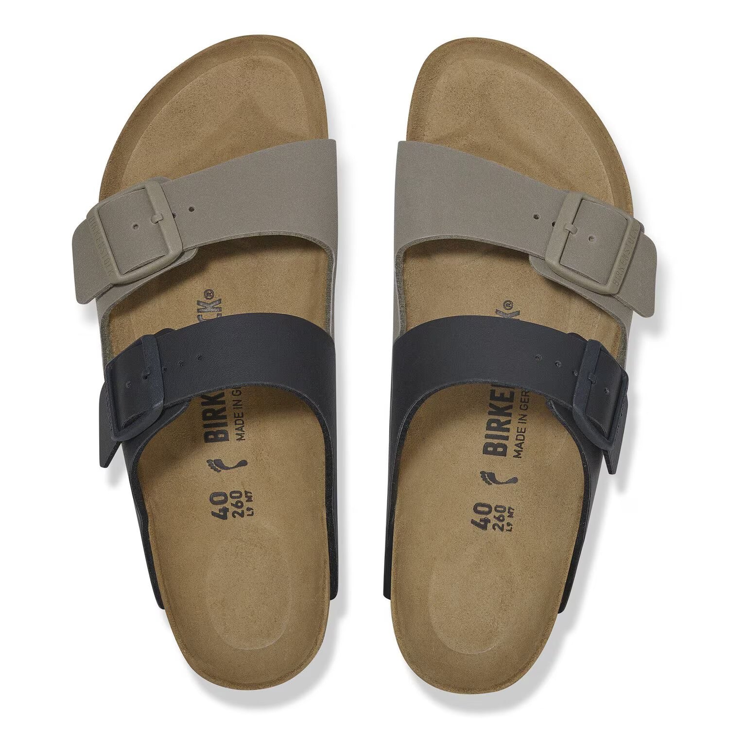Birkenstock - Arizona Split Birko-Flor in Black and Stone