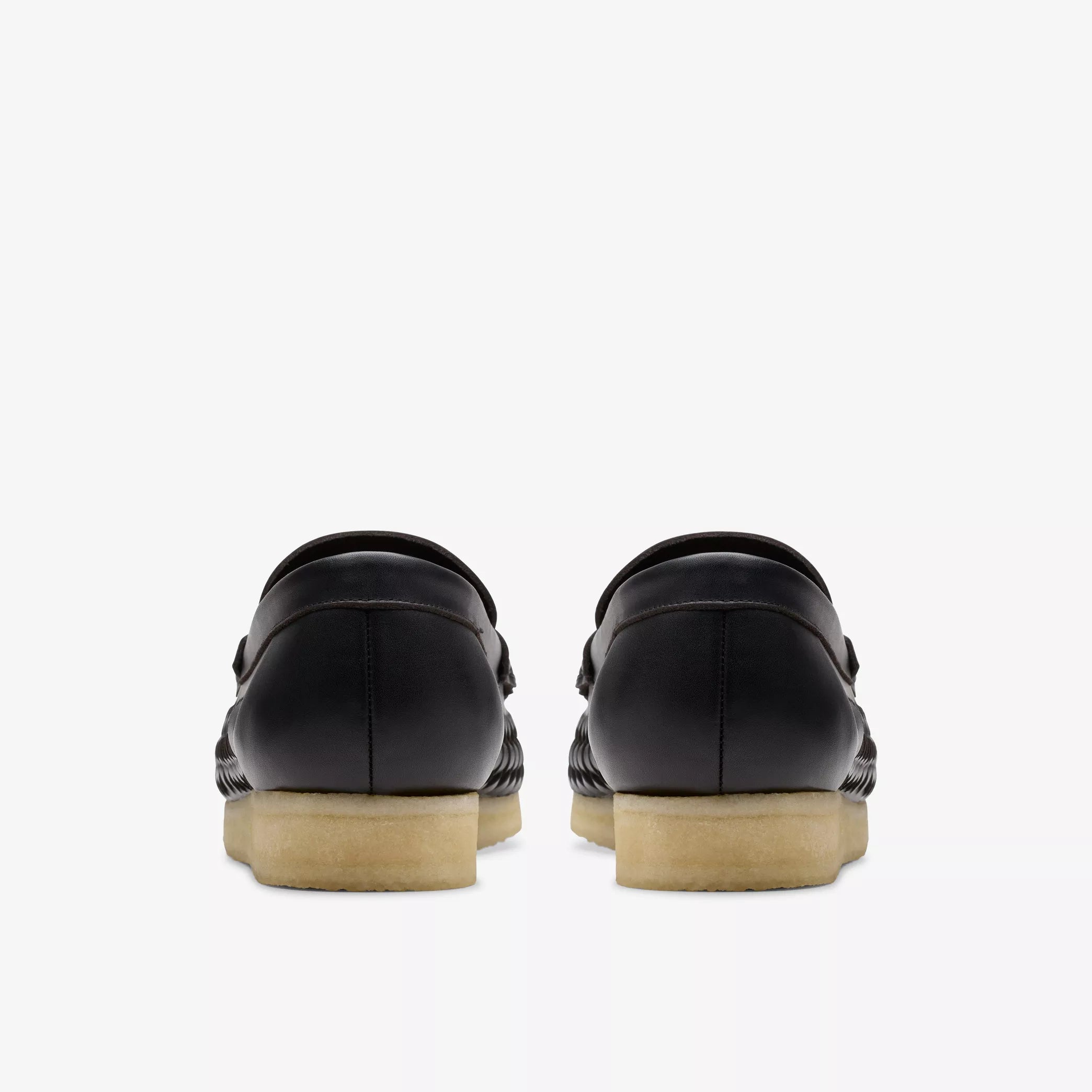 Clarks - Wallabee Penny Weave in Black Leather