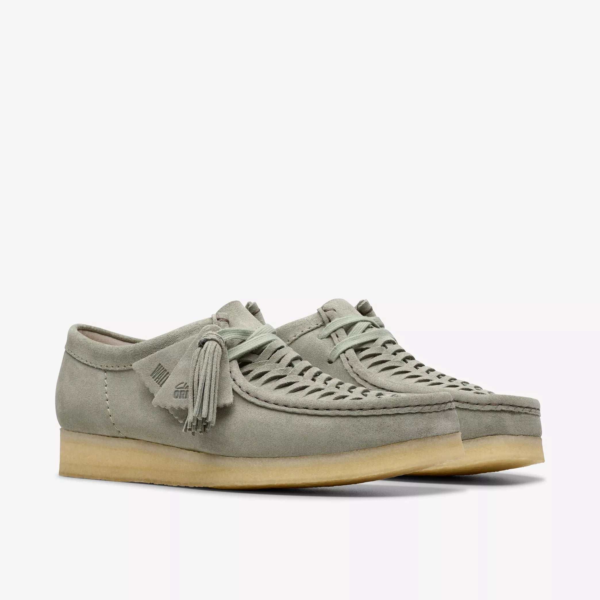Clarks - Wallabee Weave in Sage Suede