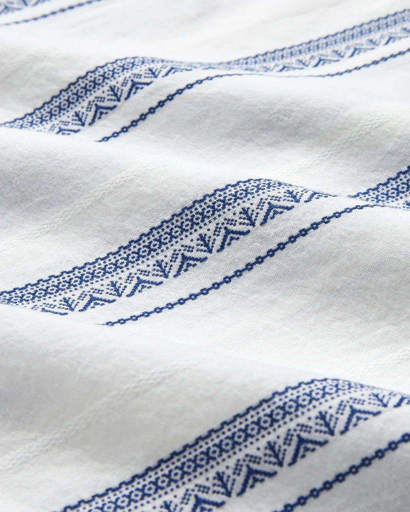 Portuguese Flannel - Alqueva in White/Blue