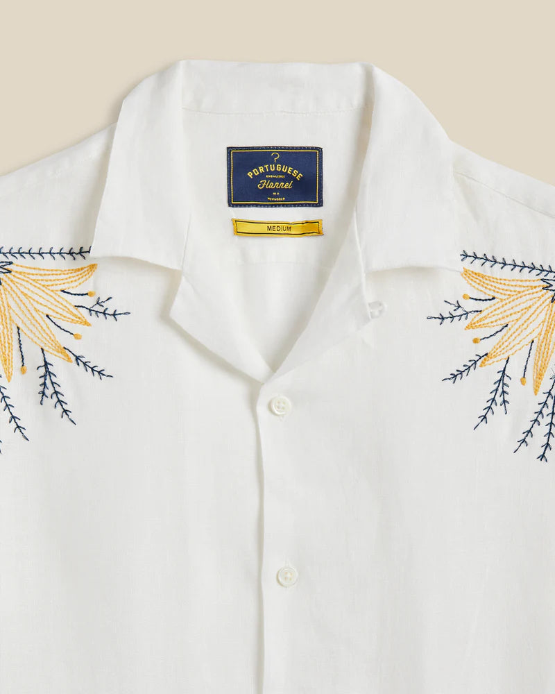 Portuguese Flannel - Embroidery Bird and Flowers