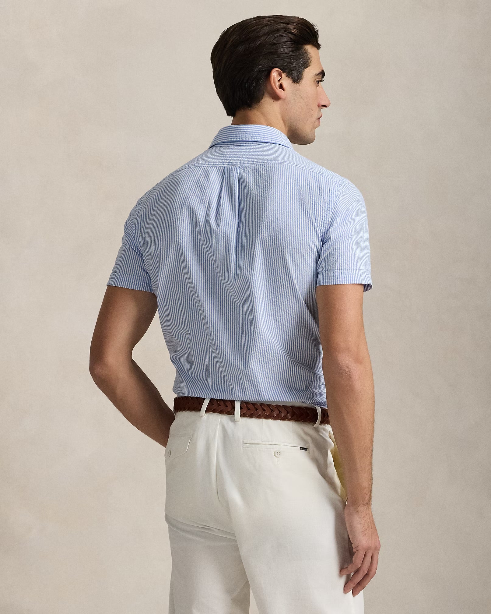 Polo Ralph Lauren - Prepster Classic Fit Seersucker Shirt in Blue/White