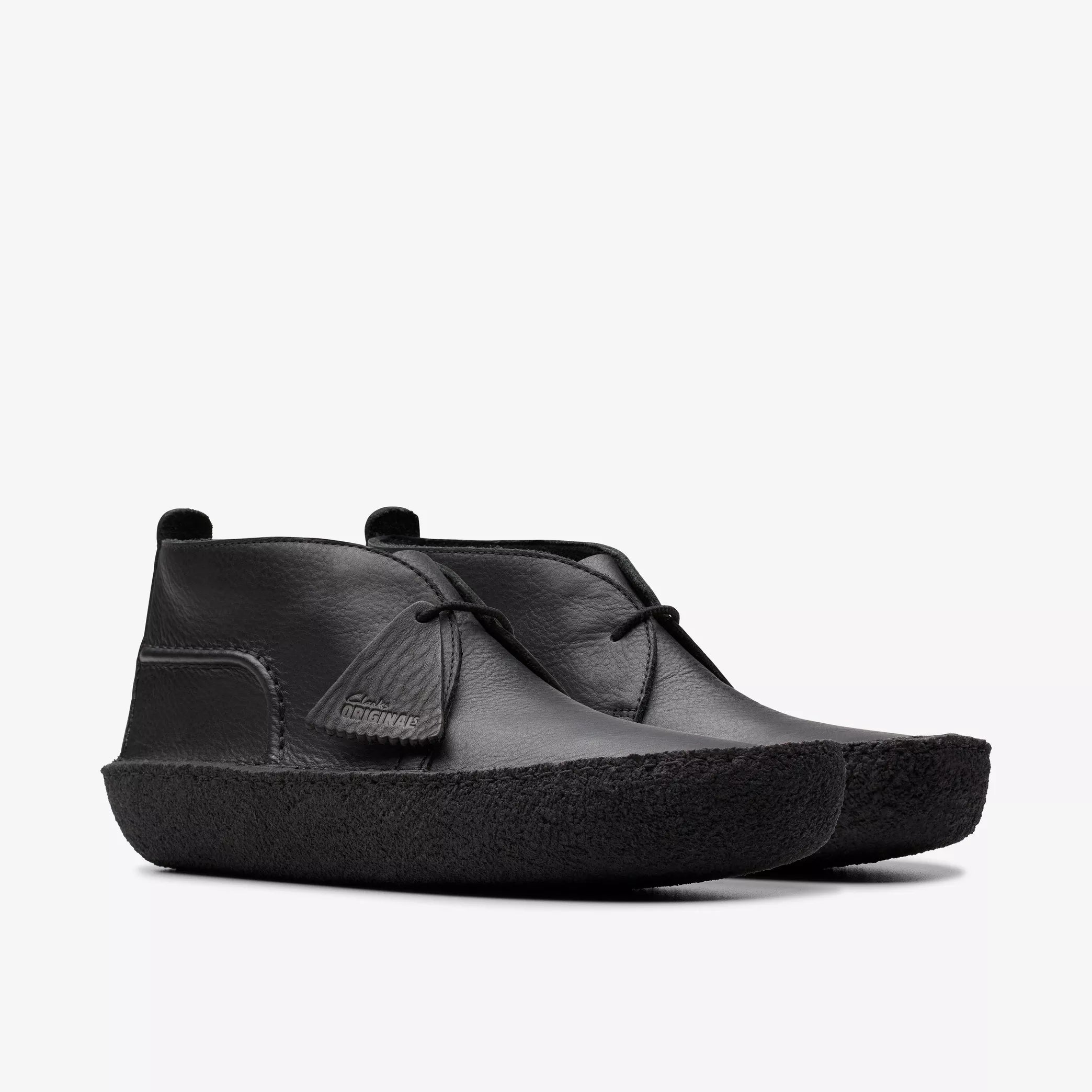 Clarks - Desert Rain in Black Leather