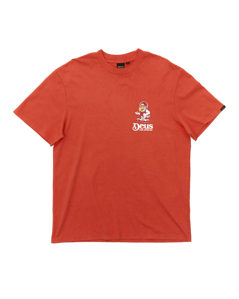 Deus Ex Machina - Raptor Tee in Tangerine Tango