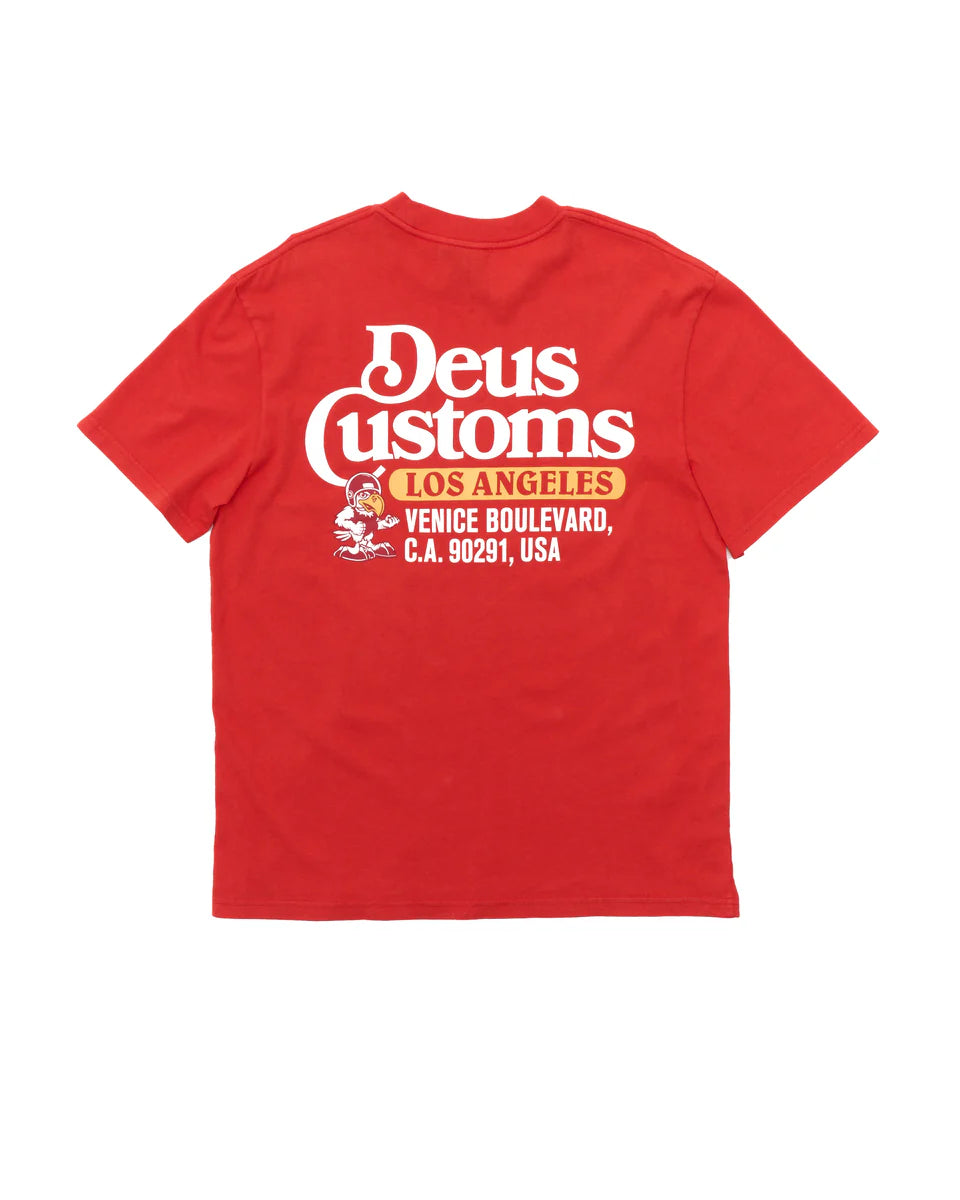 Deus Ex Machina - Raptor Tee in Tangerine Tango