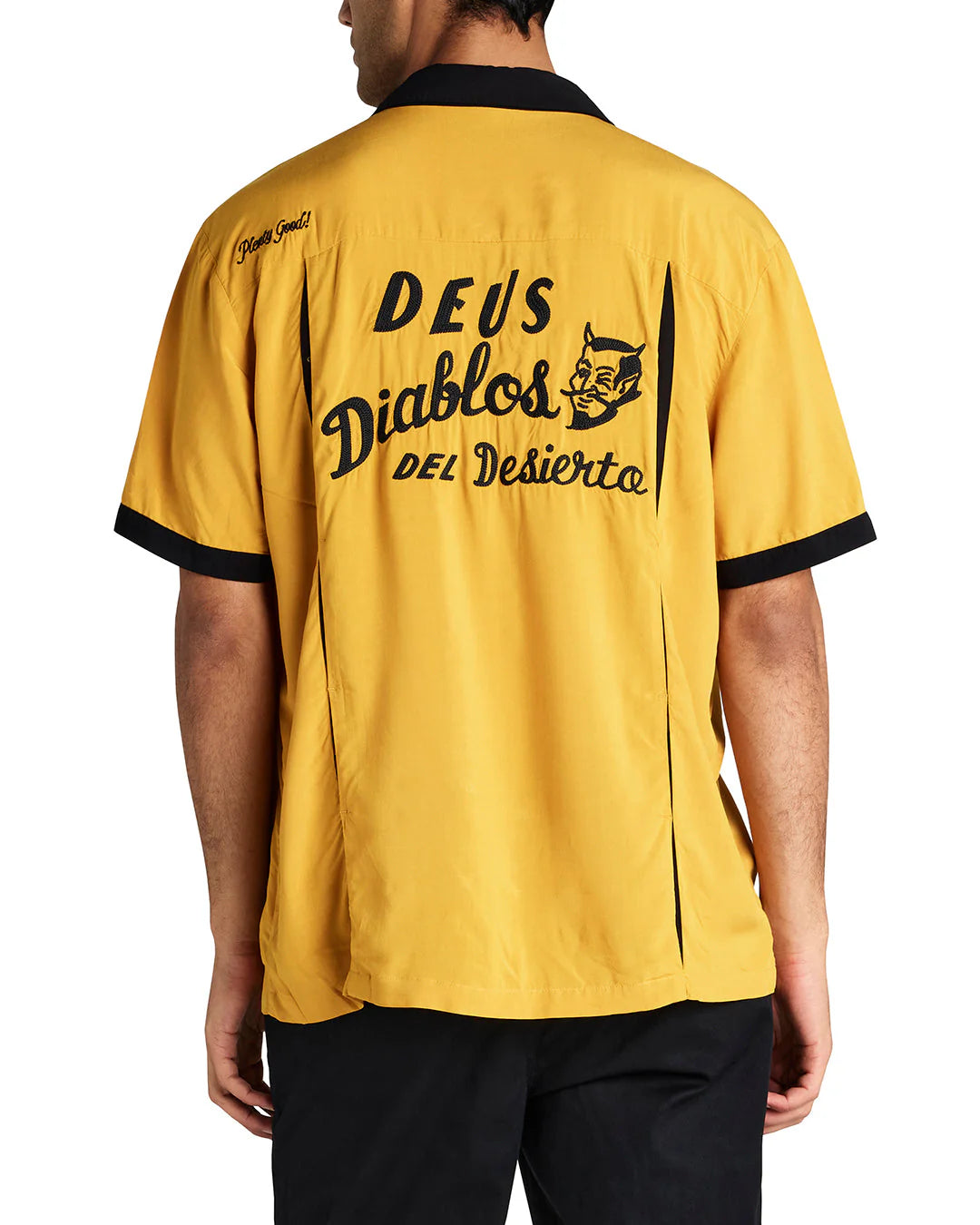 Deus Ex Machina - Diablo Bowling Shirt in Golden Yellow