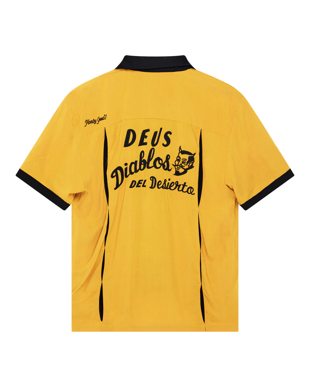 Deus Ex Machina - Diablo Bowling Shirt in Golden Yellow