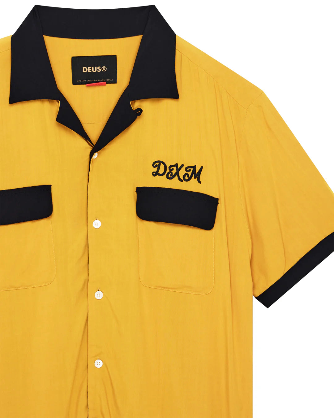 Deus Ex Machina - Diablo Bowling Shirt in Golden Yellow