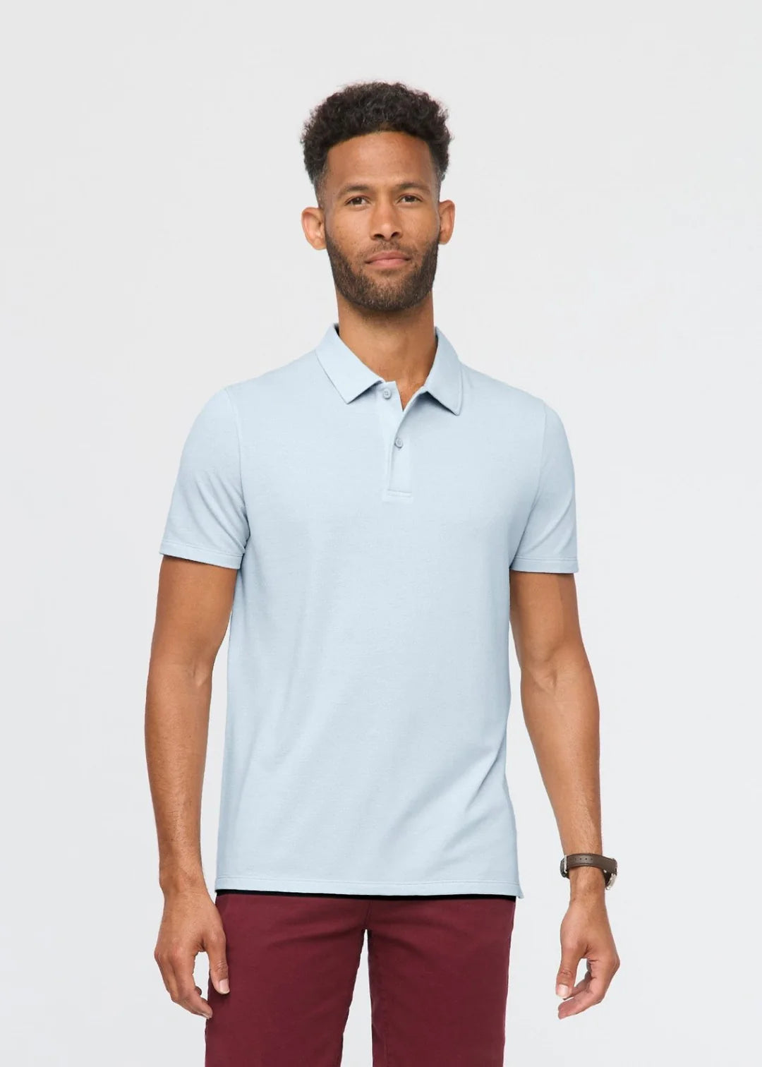 DUER - Air Flow Pique Polo in Haze Blue