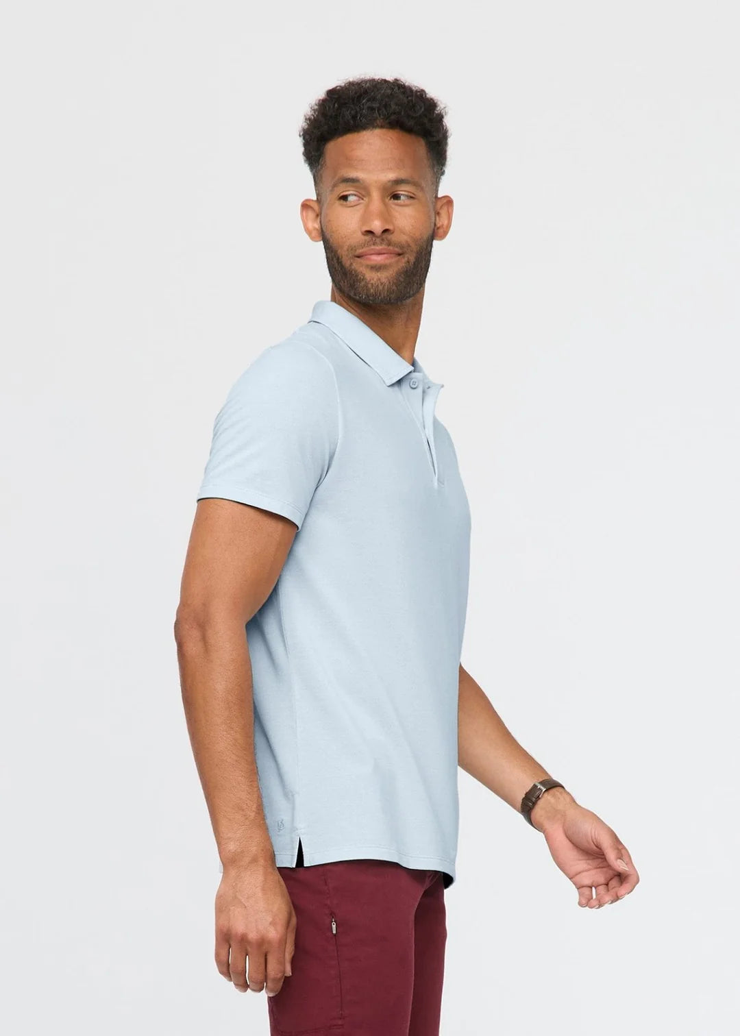 DUER - Air Flow Pique Polo in Haze Blue