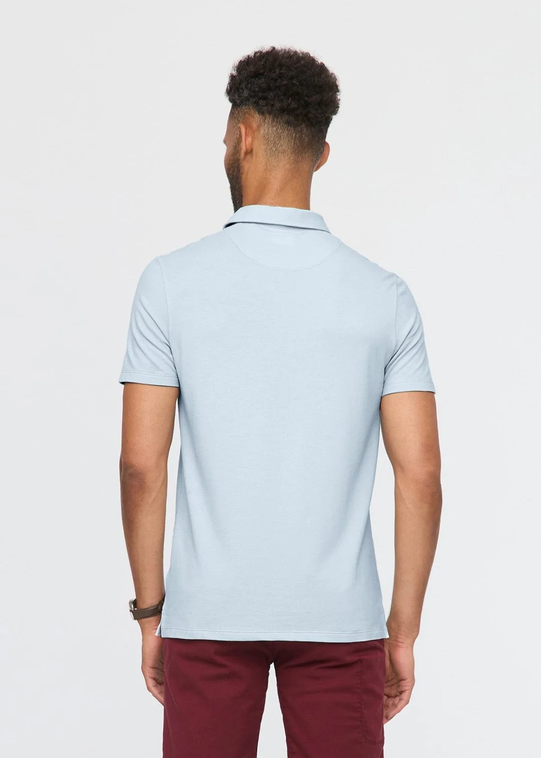 DUER - Air Flow Pique Polo in Haze Blue