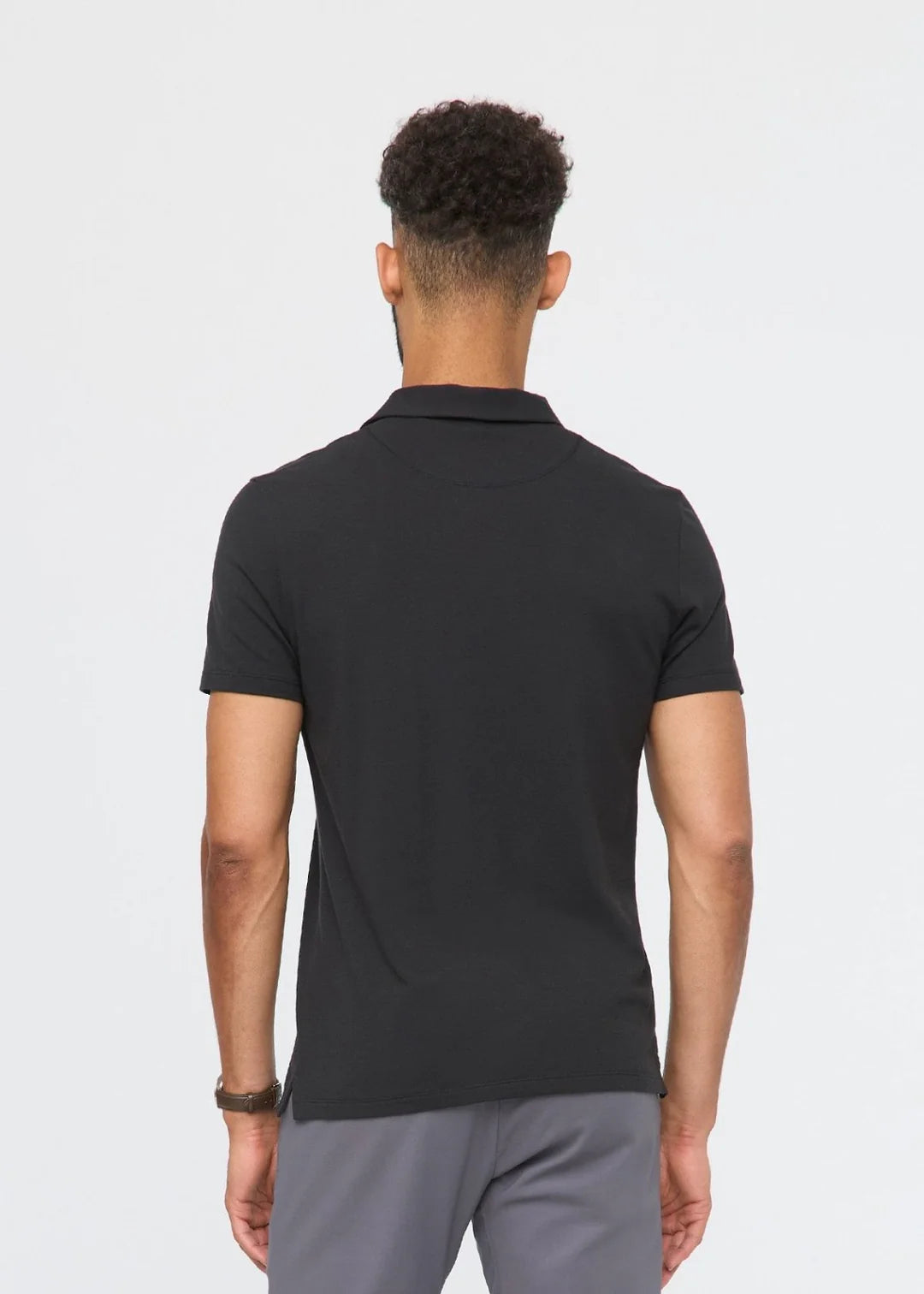 DUER - Air Flow Pique Polo in Black