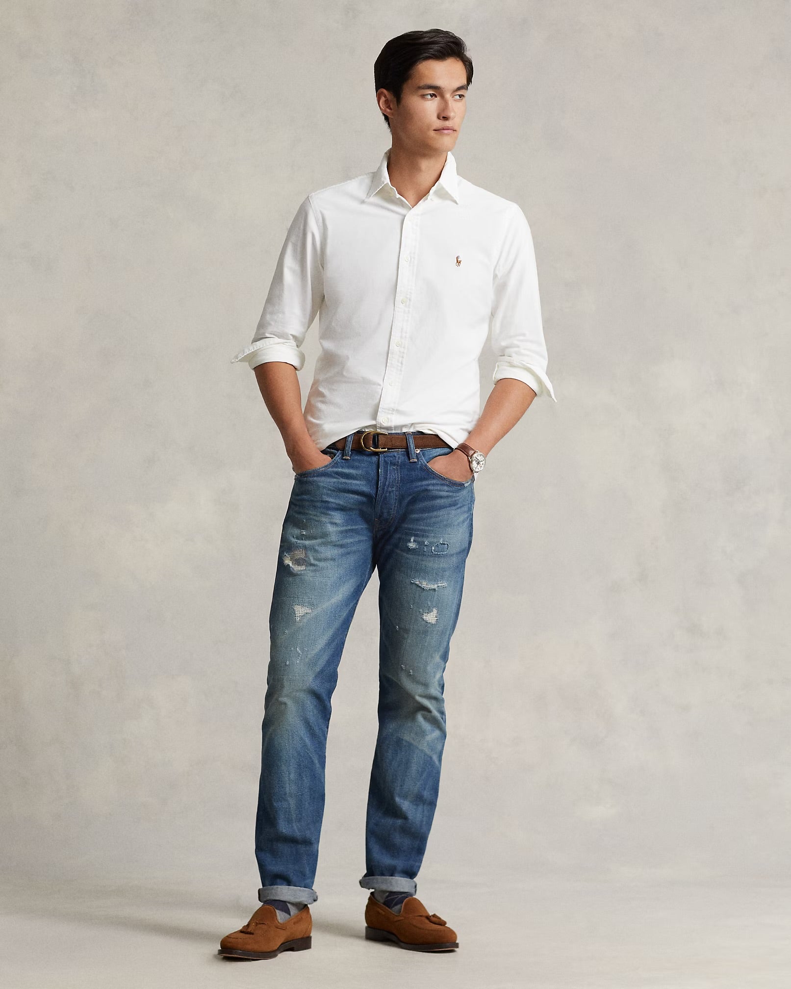Polo Ralph Lauren - Iconic Oxford in White Classic Fit