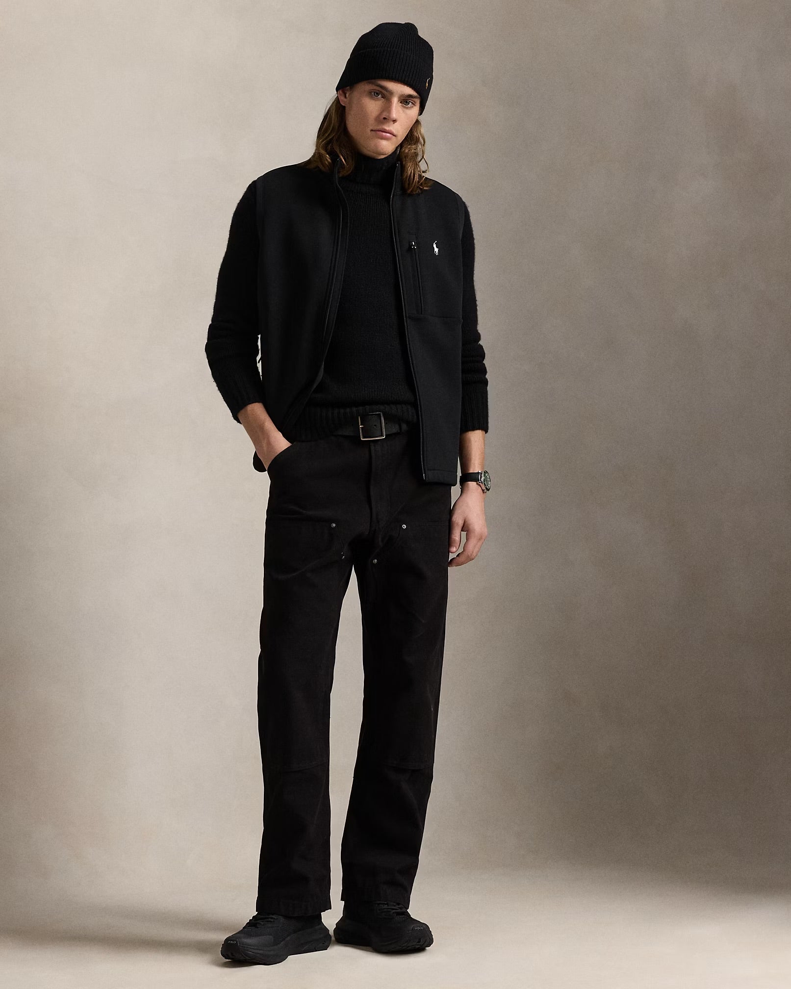 Polo Ralph Lauren - Double-Knit Mockneck Vest In Black
