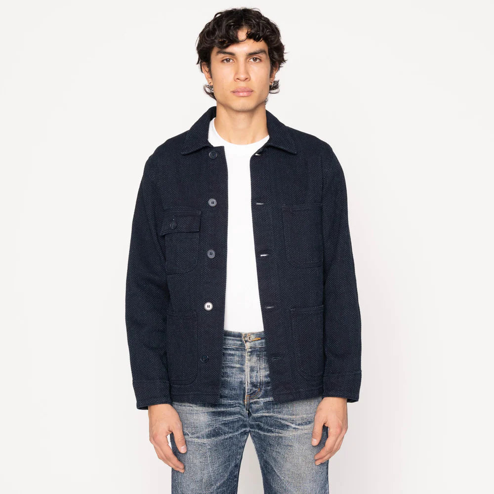 Naked & Famous - Chore Coat in Indigo Sashiko