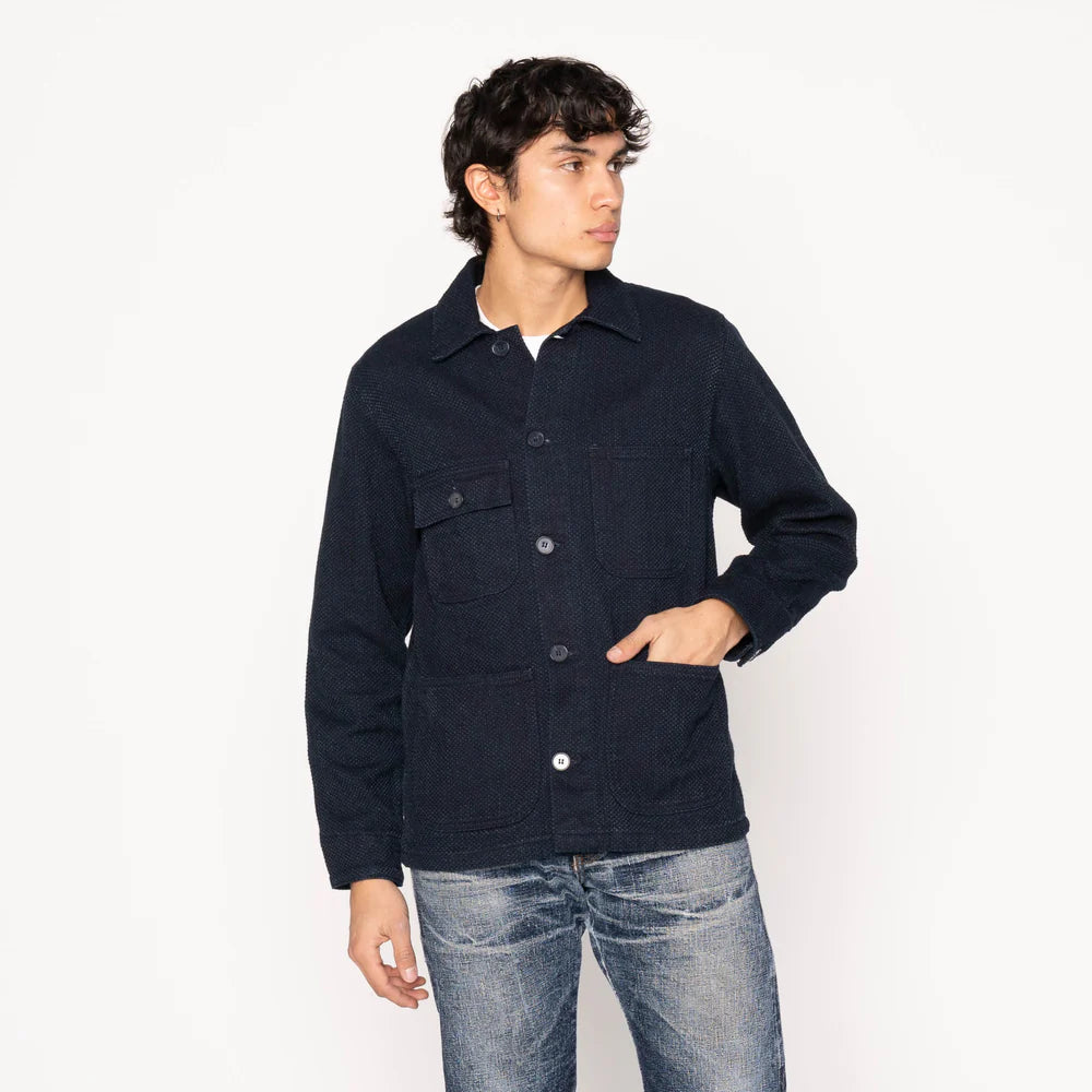 Naked & Famous - Chore Coat in Indigo Sashiko