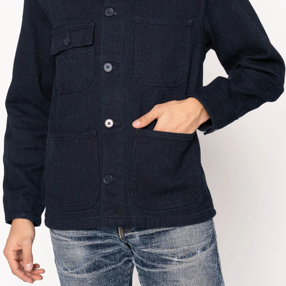 Naked & Famous - Chore Coat in Indigo Sashiko