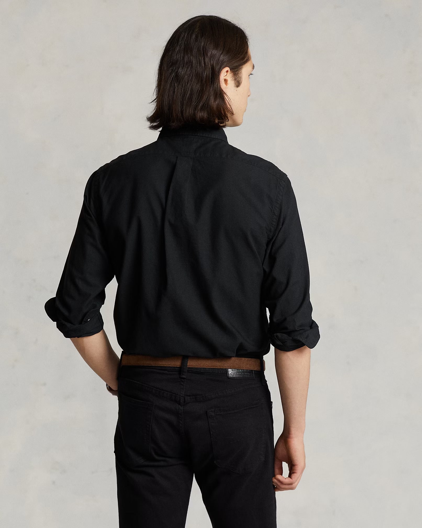 Polo Ralph Lauren - Garment-Dyed Oxford Shirt in Black Classic Fit