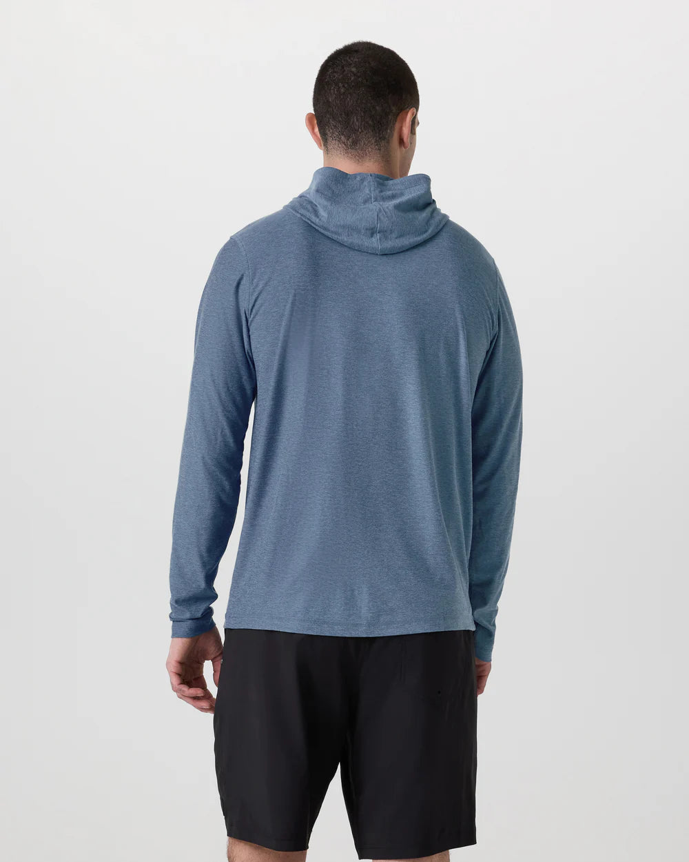 Vuori - Strato Tech Hoodie in Pool Blue Heather