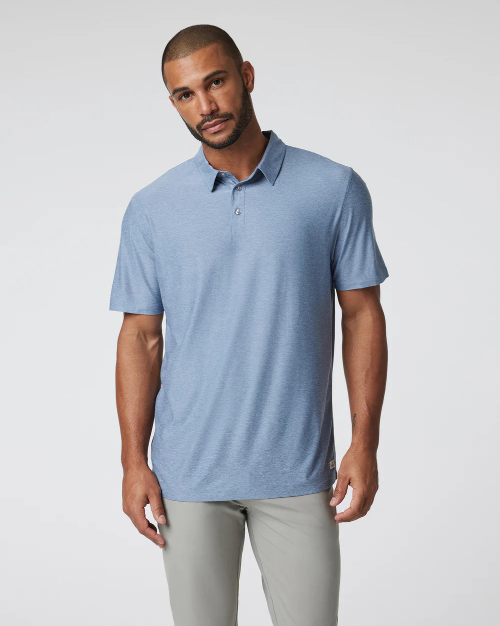 Vuori - Strato Tech Polo in Chambray Heather