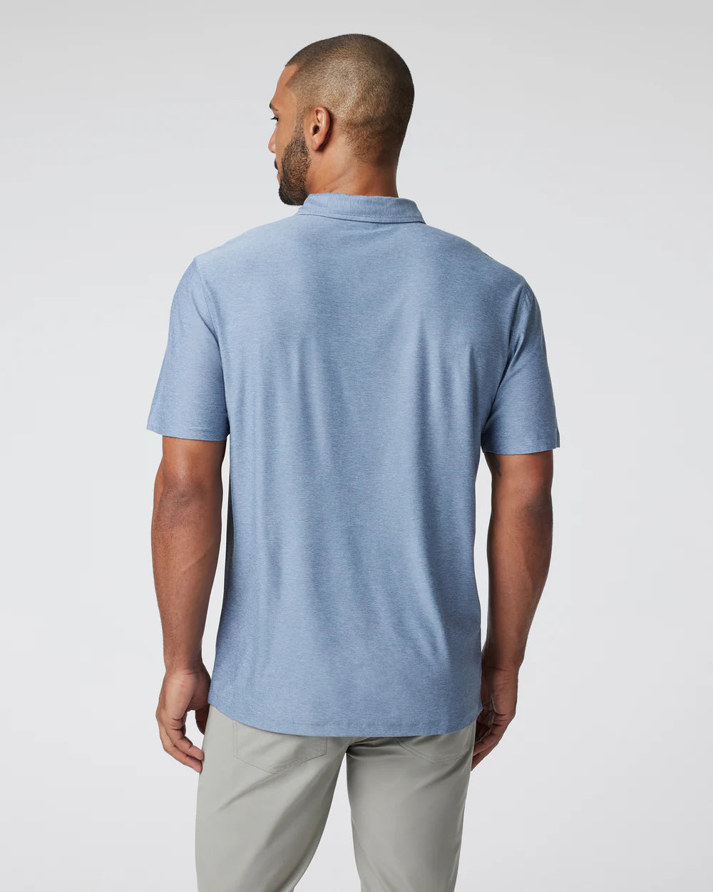 Vuori - Strato Tech Polo in Chambray Heather