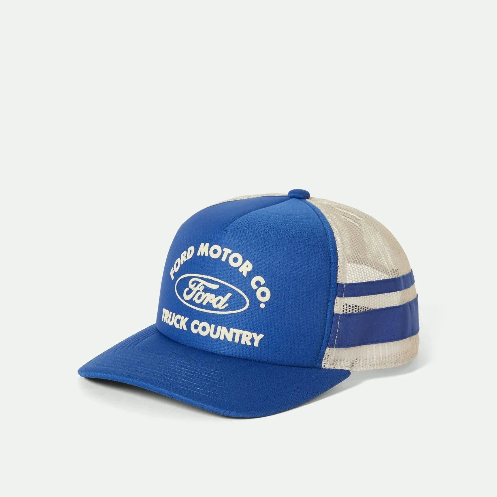 Brixton - Ford Built Tough Trucker Hat in Ford Blue and Wimbledon White