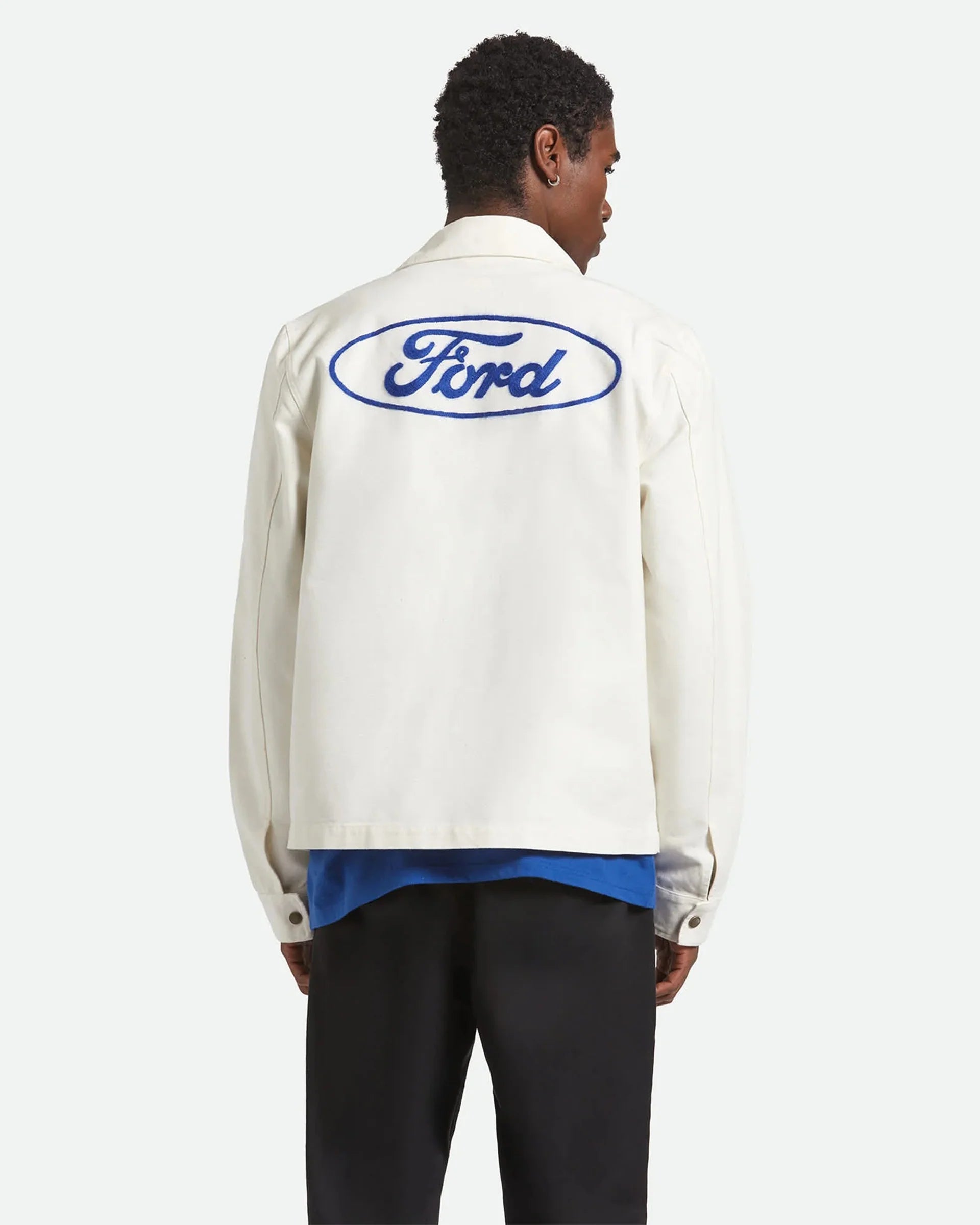 Brixton - Ford Number One Garage Jacket in Wimbledon White