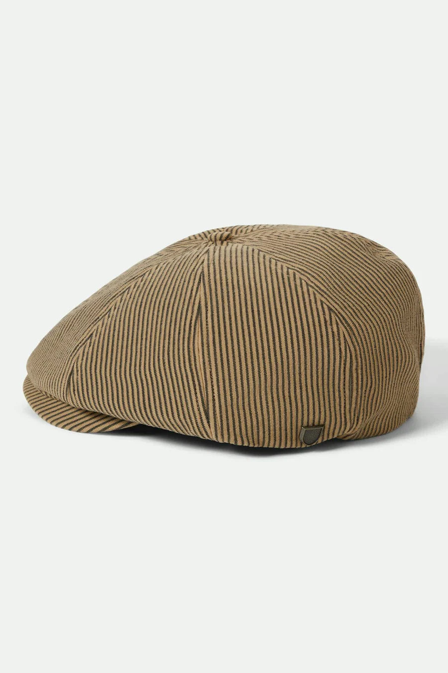 Brixton - Brood Snap Cap in Dark Tan/Black Hickory Stripe