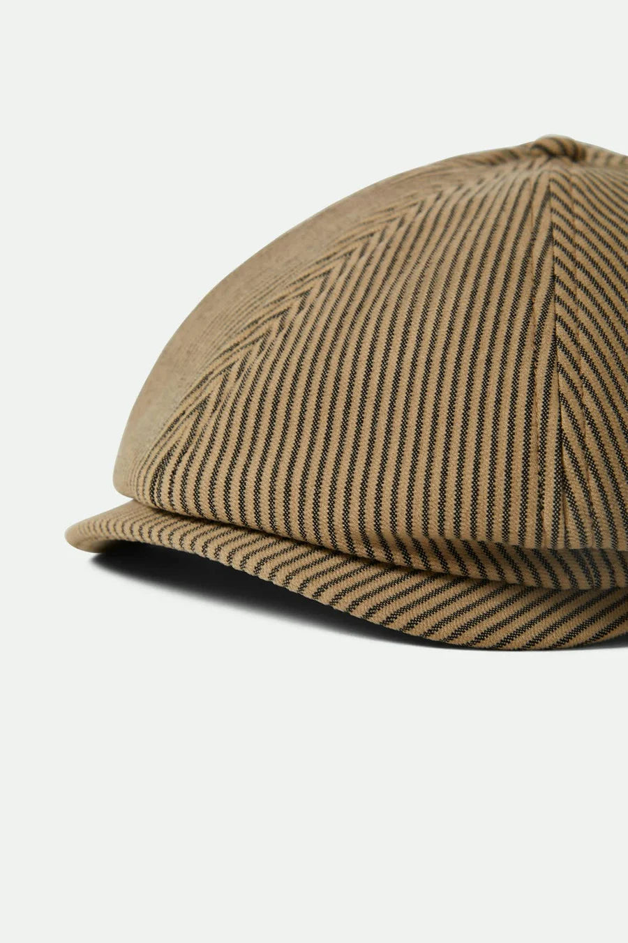Brixton - Brood Snap Cap in Dark Tan/Black Hickory Stripe