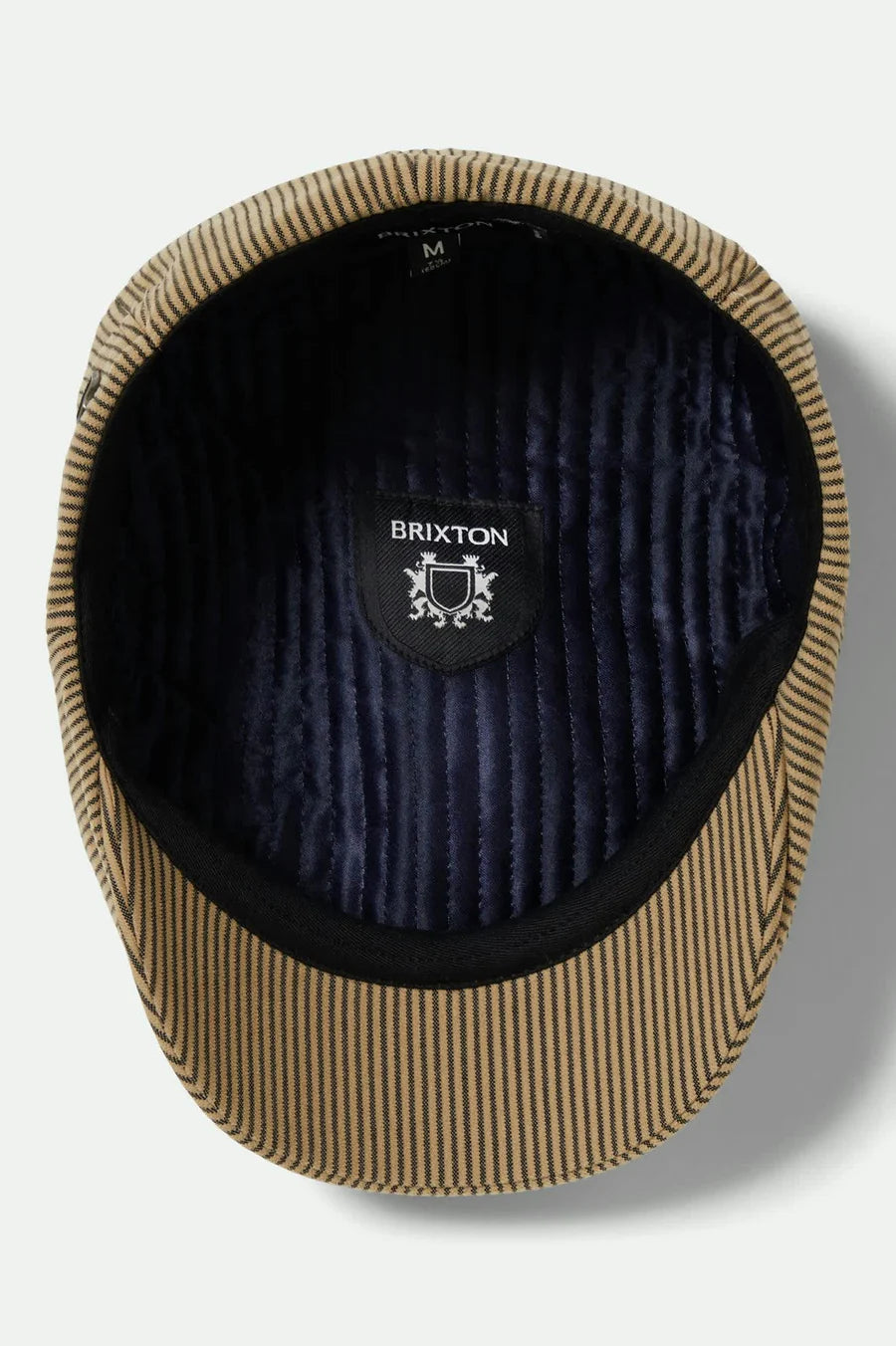 Brixton - Brood Snap Cap in Dark Tan/Black Hickory Stripe