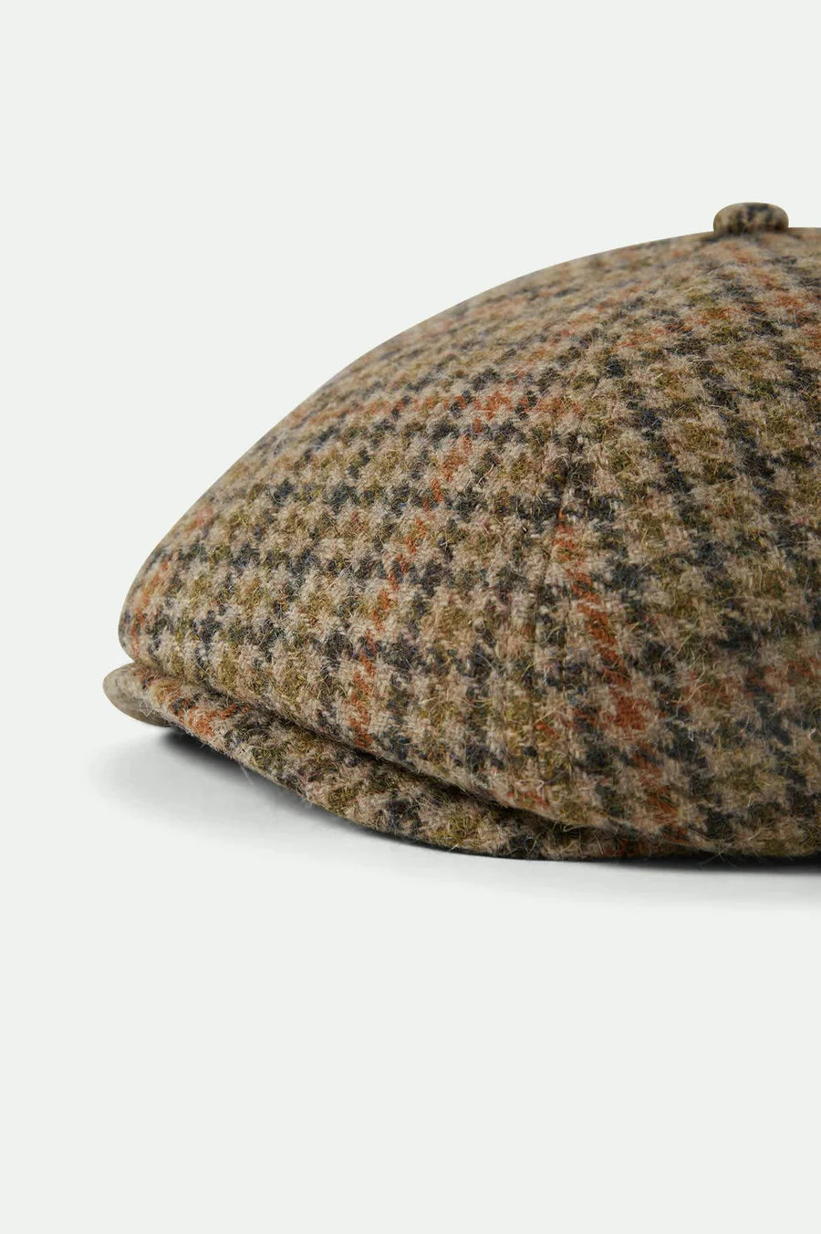 Brixton - Brood Snap Cap in Oatmeal/Charcoal Houndstooth